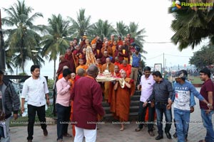 Procession Of Buddhist Monks & Followers 