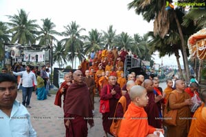 Procession Of Buddhist Monks & Followers 