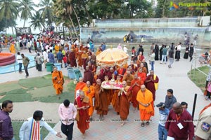 Procession Of Buddhist Monks & Followers 