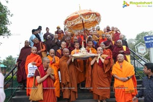 Procession Of Buddhist Monks & Followers 