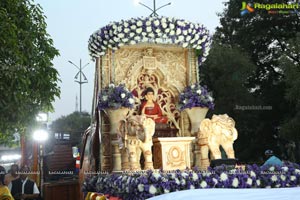 Procession Of Buddhist Monks & Followers 