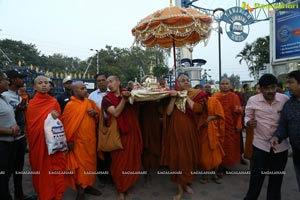 Procession Of Buddhist Monks & Followers 