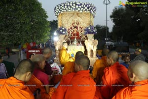 Procession Of Buddhist Monks & Followers 