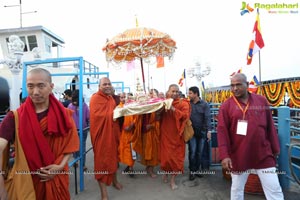 Procession Of Buddhist Monks & Followers 