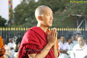 Procession Of Buddhist Monks & Followers 