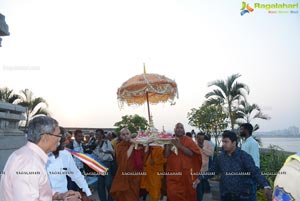 Procession Of Buddhist Monks & Followers 