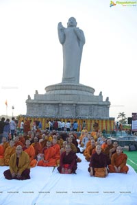 Procession Of Buddhist Monks & Followers 