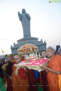 Procession Of Buddhist Monks & Followers 