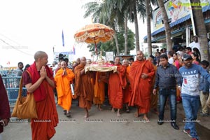 Procession Of Buddhist Monks & Followers 