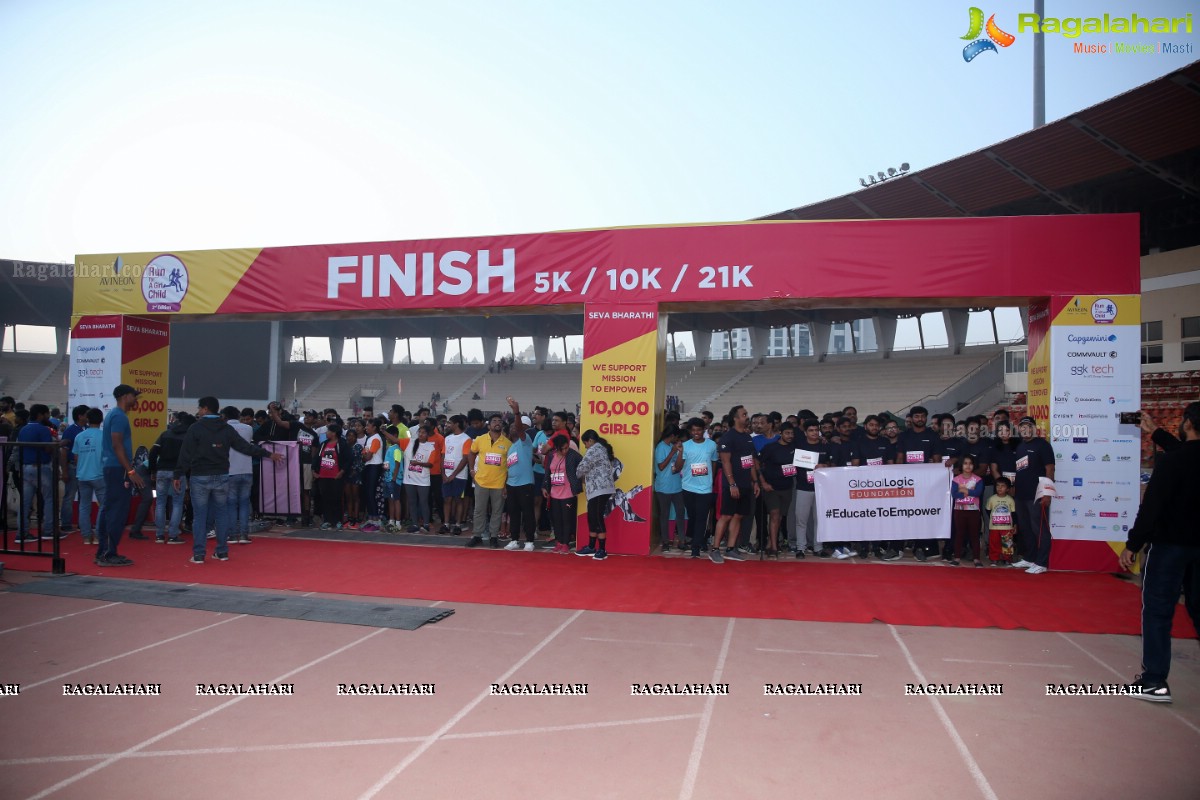 Run for a Girl Child 3rd Edition of Seva Bharathi at Gachibowli Stadium