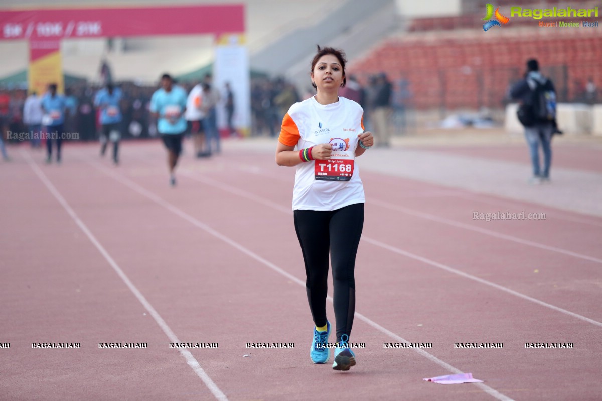 Run for a Girl Child 3rd Edition of Seva Bharathi at Gachibowli Stadium