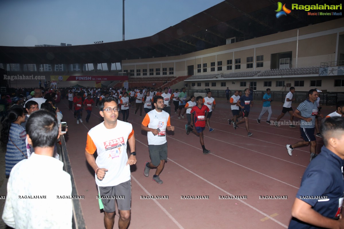 Run for a Girl Child 3rd Edition of Seva Bharathi at Gachibowli Stadium