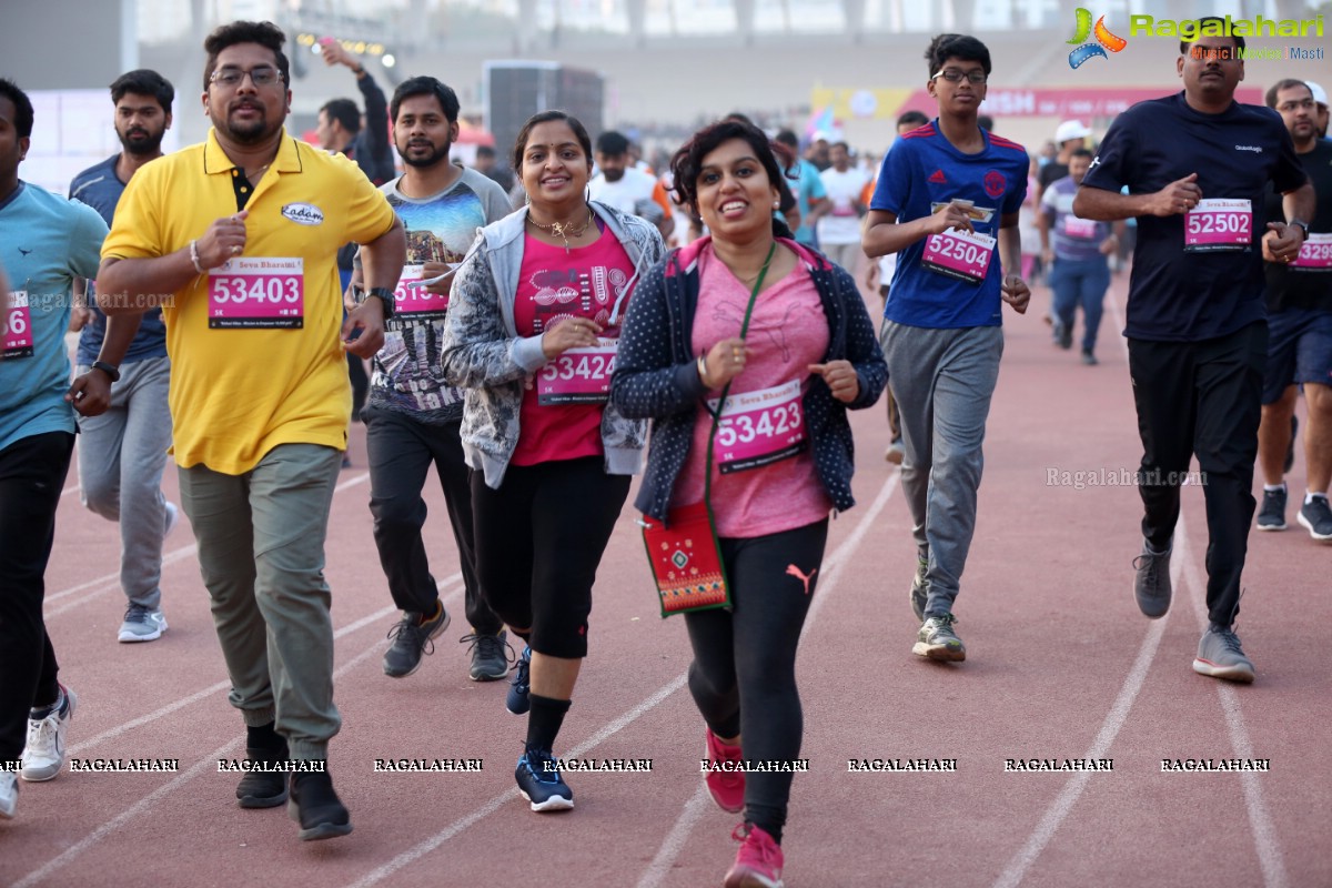 Run for a Girl Child 3rd Edition of Seva Bharathi at Gachibowli Stadium