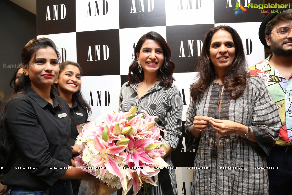 Samantha Akkineni & Anita Dongre at AND Store in Banjara Hills, Hyderabad