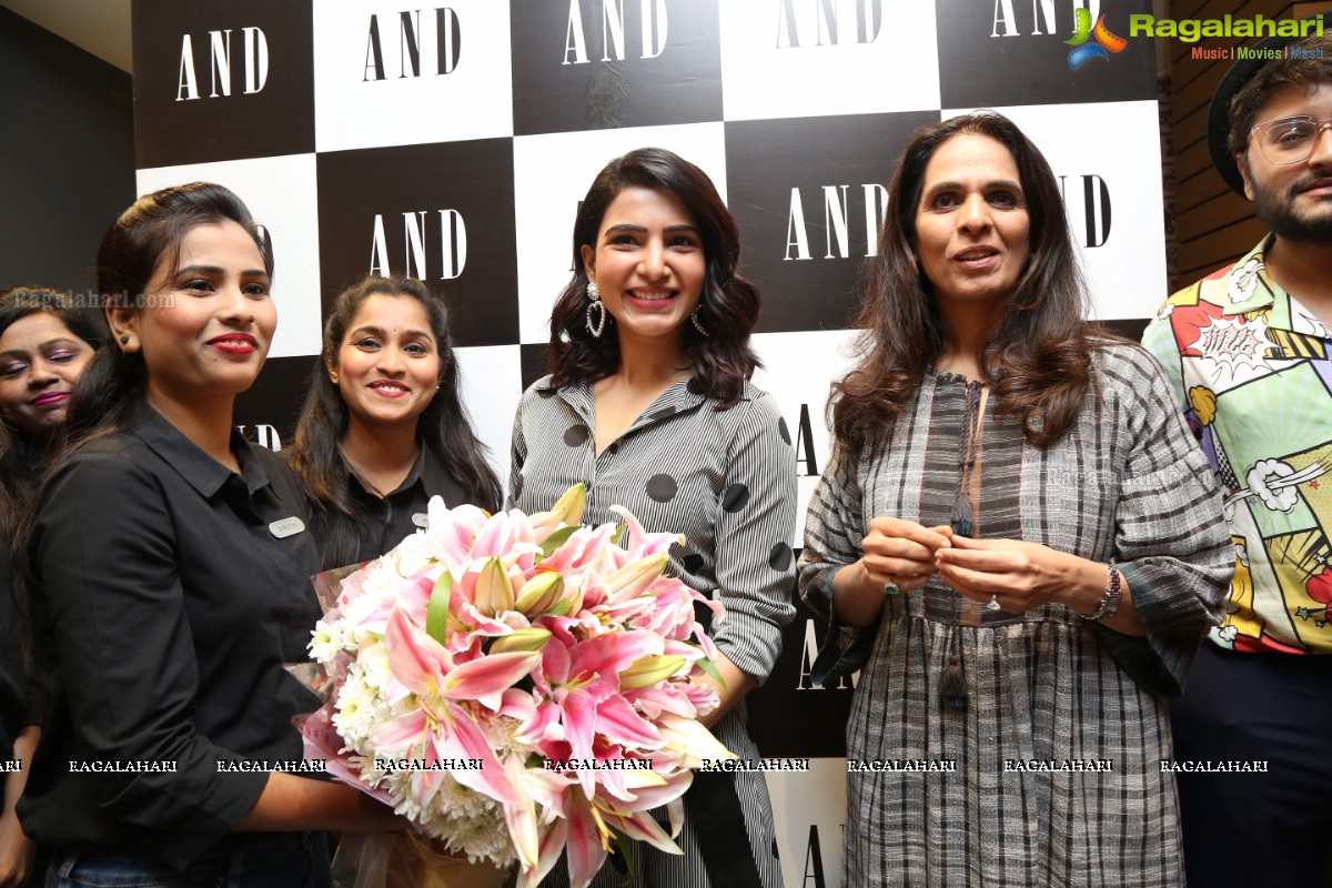 Samantha Akkineni & Anita Dongre at AND Store in Banjara Hills, Hyderabad