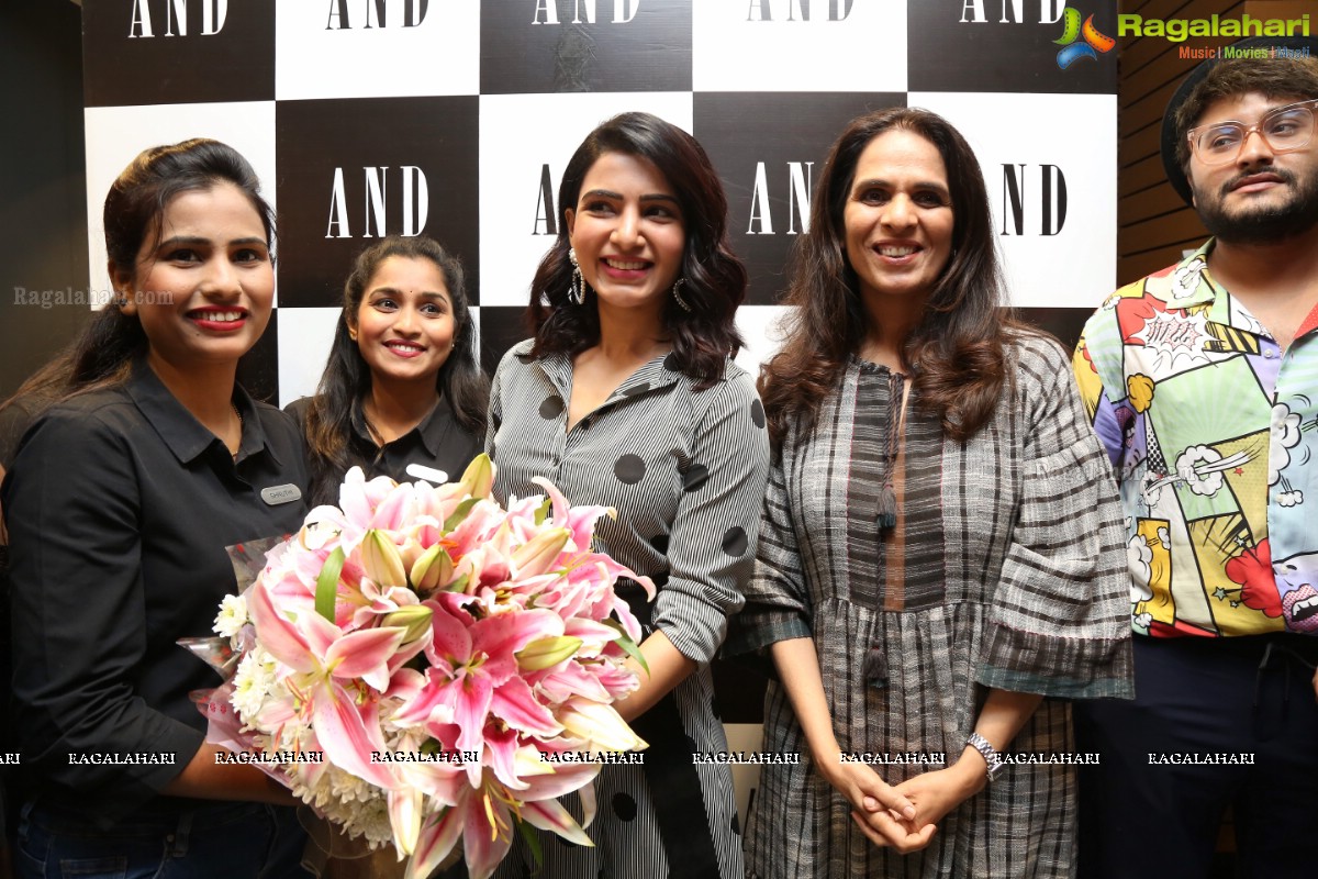 Samantha Akkineni & Anita Dongre at AND Store in Banjara Hills, Hyderabad