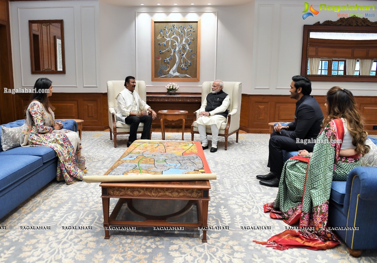 Dr. Manchu Mohan Babu and Family Meets PM Modi