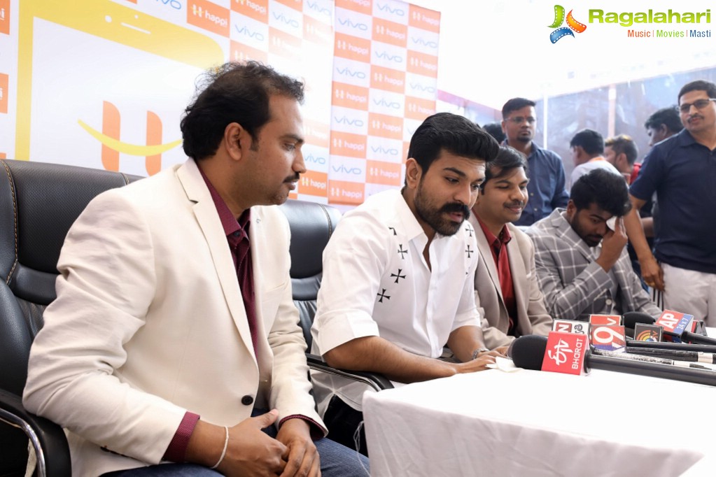 Happi Mobiles Grand Launch of 60th Store by Mega Power Star Ram Charan at Vijayawada