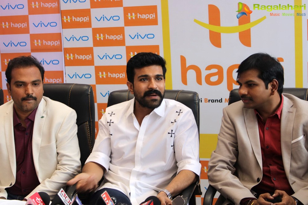 Happi Mobiles Grand Launch of 60th Store by Mega Power Star Ram Charan at Vijayawada