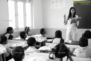 Lakshmi Manchu Volunteers as Teacher
