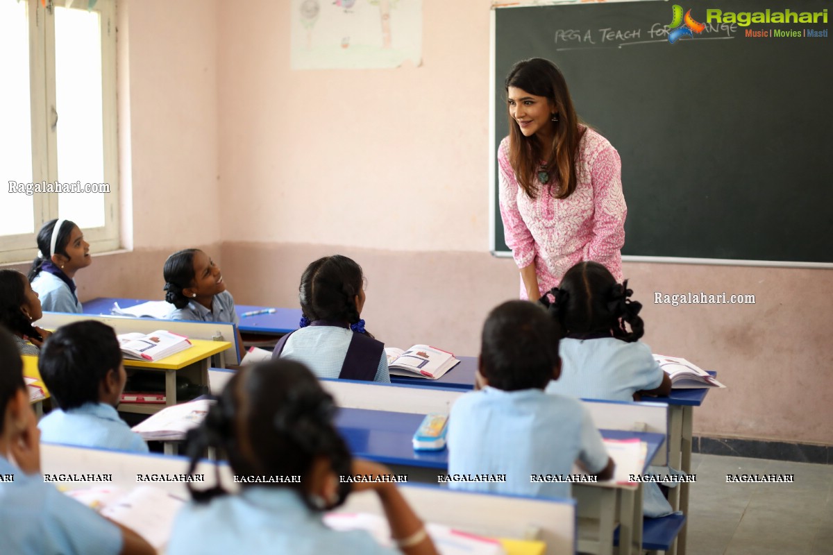 Lakshmi Manchu Volunteers as Teacher for Pega Teach For Change