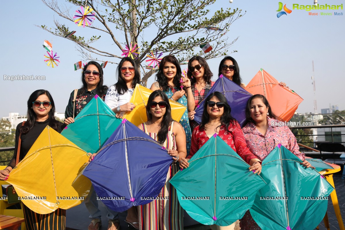 Lions Club of Hyderabad Petals Sankranti Kite Flying at Fat Pigeon