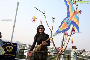 Lions Club of Hyderabad Petals Kite Flying at Fat Pigeon