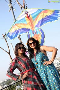 Lions Club of Hyderabad Petals Kite Flying at Fat Pigeon