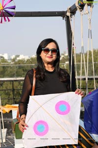 Lions Club of Hyderabad Petals Kite Flying at Fat Pigeon