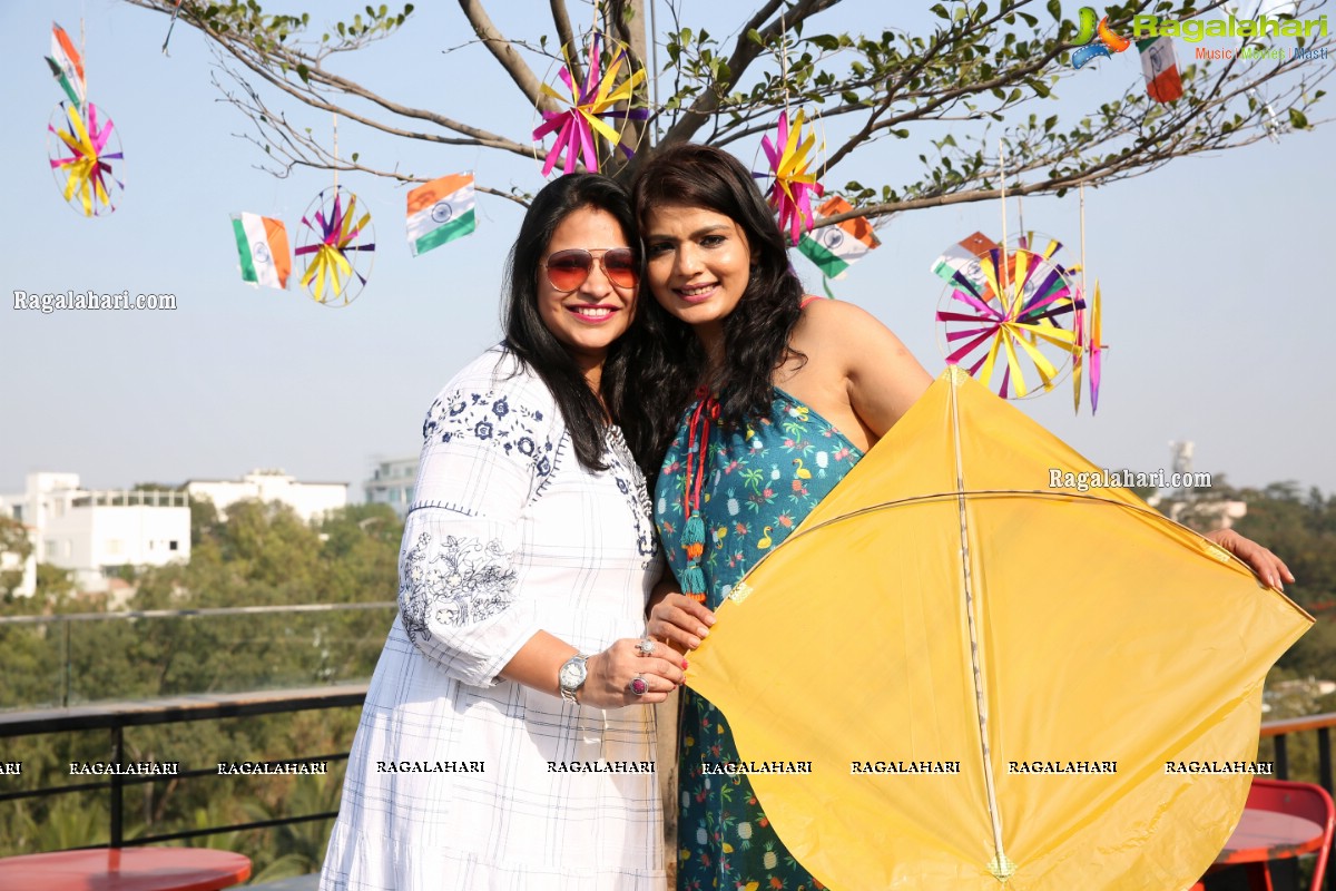 Lions Club of Hyderabad Petals Sankranti Kite Flying at Fat Pigeon