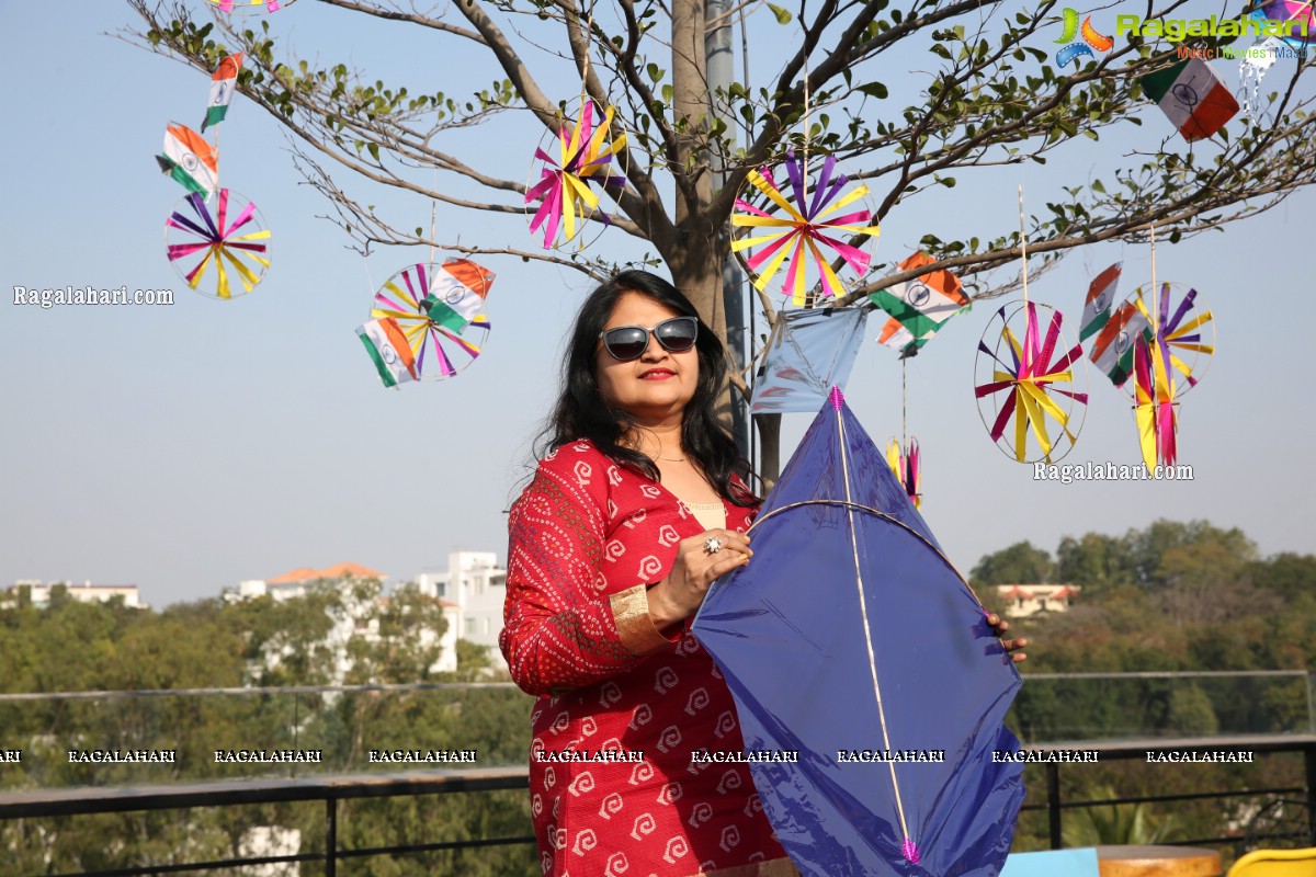 Lions Club of Hyderabad Petals Sankranti Kite Flying at Fat Pigeon