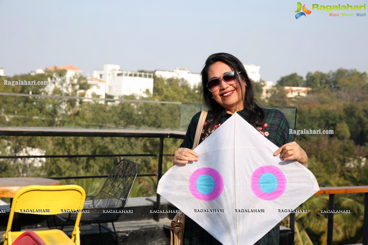 Lions Club of Hyderabad Petals Sankranti Kite Flying at Fat Pigeon