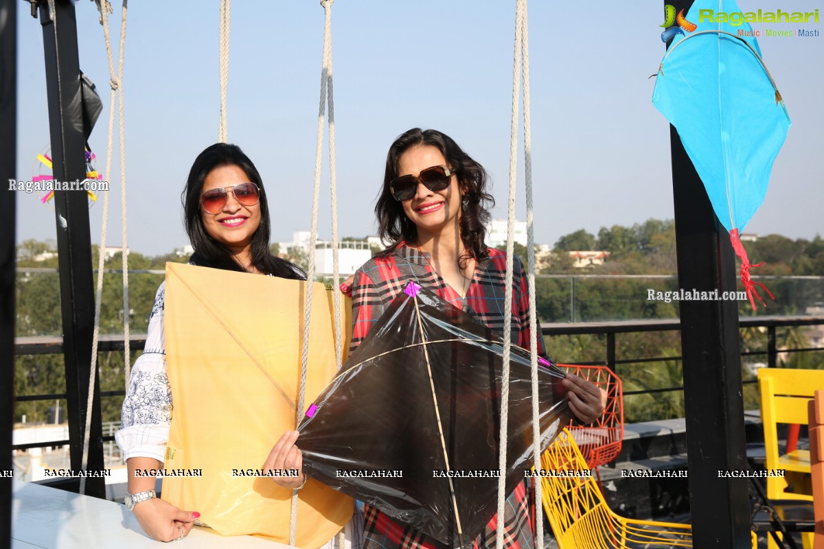 Lions Club of Hyderabad Petals Sankranti Kite Flying at Fat Pigeon