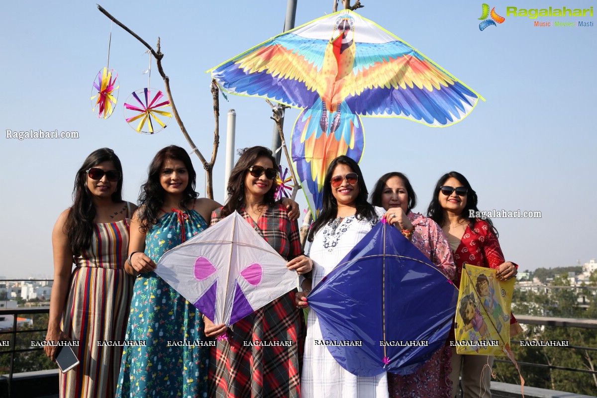 Lions Club of Hyderabad Petals Sankranti Kite Flying at Fat Pigeon