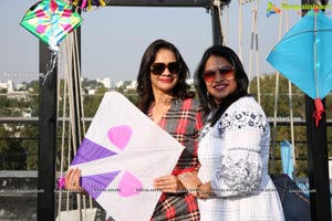 Lions Club of Hyderabad Petals Kite Flying at Fat Pigeon