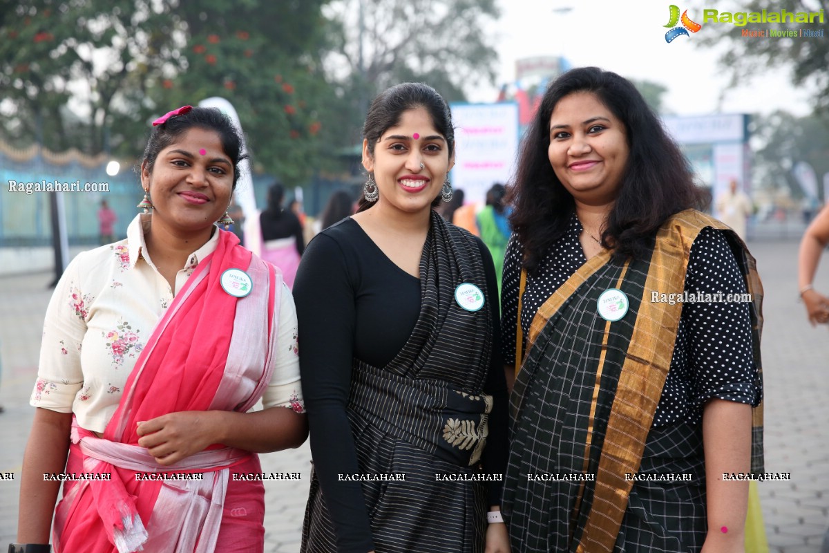 Taneira & Pinkathon's First Saree Run in Hyderabad