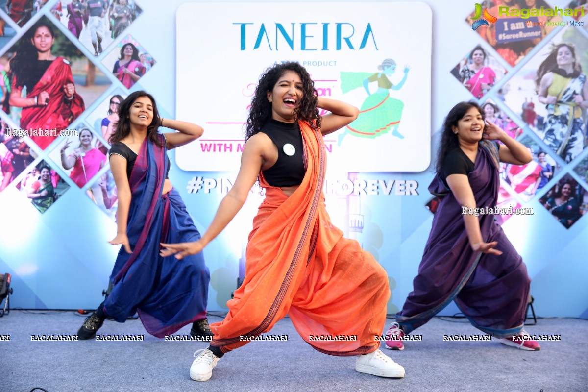 Taneira & Pinkathon's First Saree Run in Hyderabad