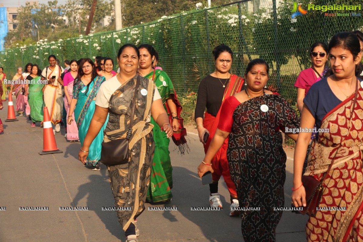 Taneira & Pinkathon's First Saree Run in Hyderabad