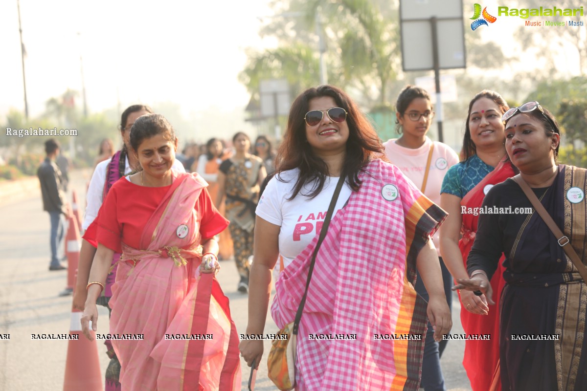 Taneira & Pinkathon's First Saree Run in Hyderabad