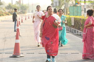 Taneira & Pinkathon's First Saree Run in Hyderabad