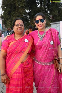 Taneira & Pinkathon's First Saree Run in Hyderabad