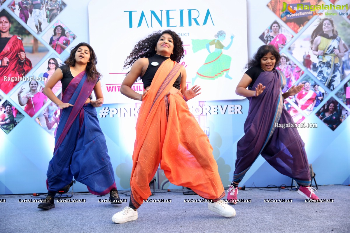 Taneira & Pinkathon's First Saree Run in Hyderabad