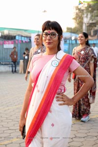 Taneira & Pinkathon's First Saree Run in Hyderabad