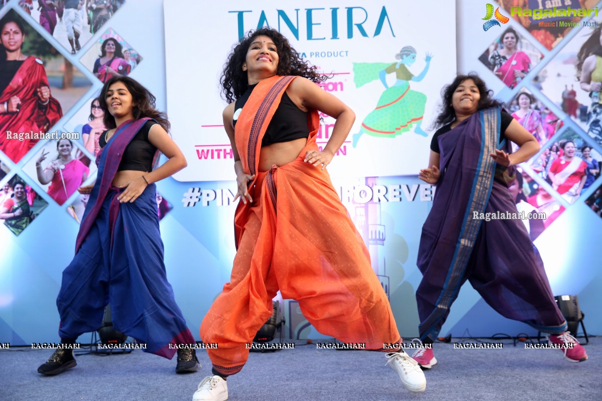 Taneira & Pinkathon's First Saree Run in Hyderabad