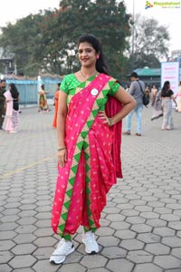 Taneira & Pinkathon's First Saree Run in Hyderabad