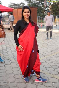 Taneira & Pinkathon's First Saree Run in Hyderabad