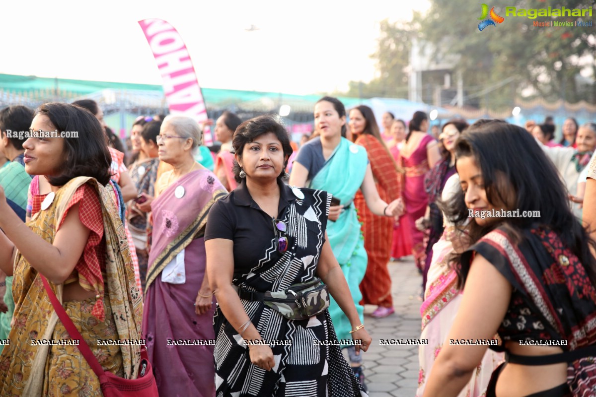 Taneira & Pinkathon's First Saree Run in Hyderabad