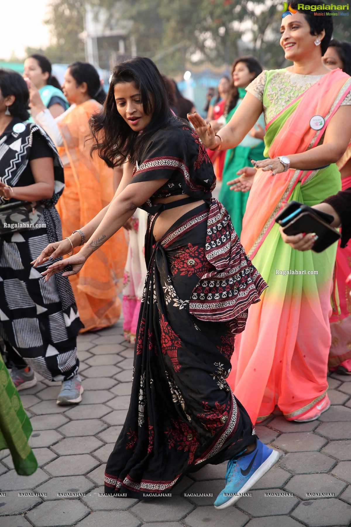 Taneira & Pinkathon's First Saree Run in Hyderabad