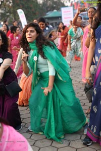 Taneira & Pinkathon's First Saree Run in Hyderabad