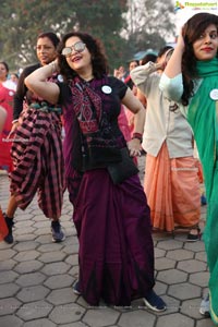 Taneira & Pinkathon's First Saree Run in Hyderabad